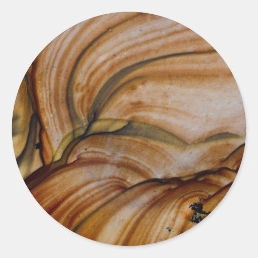 Bruine Deschutes-jaspis Ronde Sticker (Voorkant)
