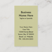 bruine deur visitekaartje (Achterkant)