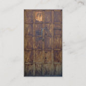 bruine deur visitekaartje (Voorkant)