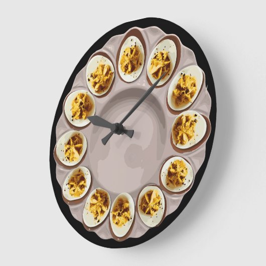 Bruine Deviled Eggs Dish Keuken Decor Grote Klok (Hoek)