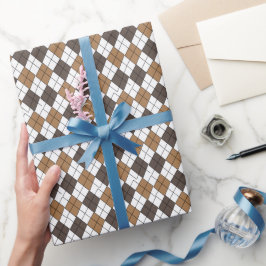 Bruine Diamant Argyle Cadeaupapier