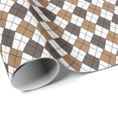 Bruine Diamant Argyle Cadeaupapier (Rol Hoek)