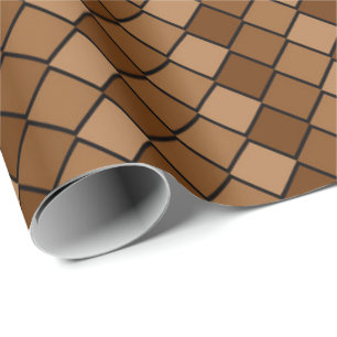 Bruine diamant controleert inpakpapier