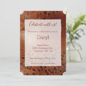 Bruine dierenprint kaart (Staand voorkant)