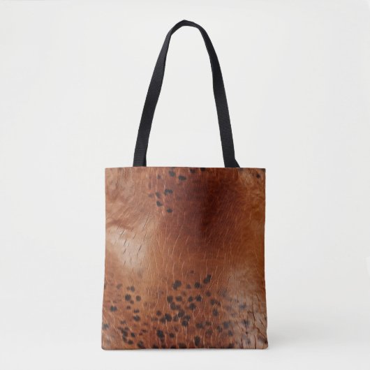 Bruine dierenprint tote bag (Voorkant)
