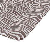 Bruine Dierlijke Zebra Print Strepen Snijplank (Hoek)