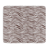 Bruine Dierlijke Zebra Print Strepen Snijplank (Voorkant)