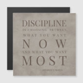 Bruine Discipline Motivatiequote (Voorkant / Achterkant)
