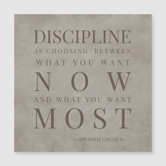 Bruine Discipline Motivatiequote (Voorkant)