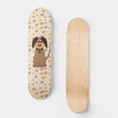 Bruine dog skateboard (Voorkant)