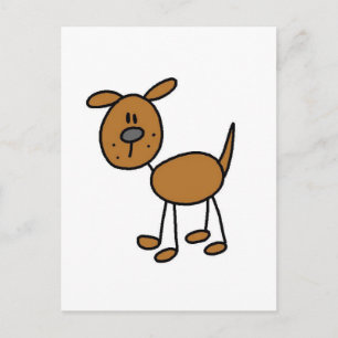 Bruine Dog Tshirts en Gifts Briefkaart
