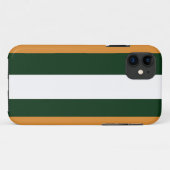 Bruine, donkergroene en witte strepen Case-Mate iPhone case (Achterkant (horizontaal))