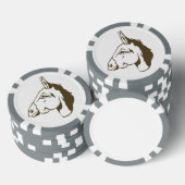 bruine Donkey Poker Chip set! (Opstapeling)
