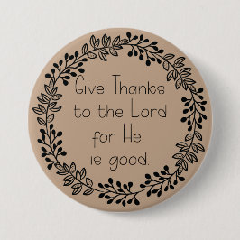 Bruine Doodle-bladeren danken de Heer Ronde Button 7,6 Cm