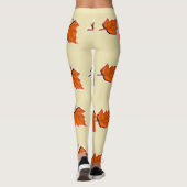 Bruine droge bladeren leggings (Achterkant)