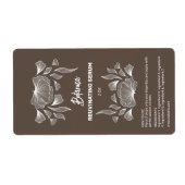 Bruine Dropperflaconlabels Etiket (Voorkant)