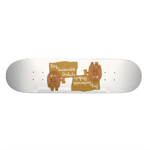 Bruine duurzame producten skateboard