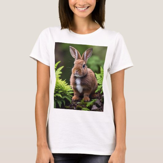 Bruine Dwerg Konijn, T-shirt (Voorkant)