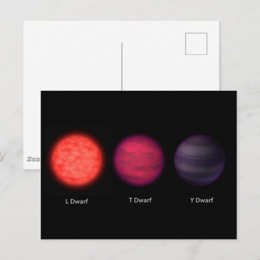 Bruine dwergen zoals gezien door een interstellair briefkaart (Voorkant / Achterkant)