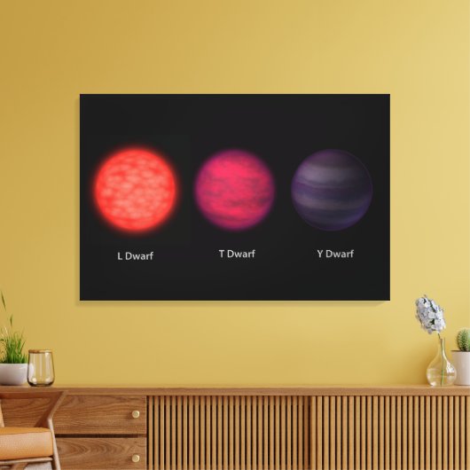 Bruine dwergen zoals gezien door een interstellair canvas afdruk (Insitu (Woonkamer))