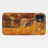 Bruine edelsteen stenen textuur iPhone 11 hoesje (Achterkant (horizontaal))