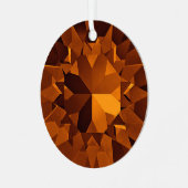Bruine Edelstenen Versiering Metalen Ornament (Voorkant links)