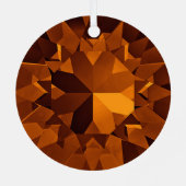 Bruine Edelstenen Versiering Metalen Ornament (Achterkant)