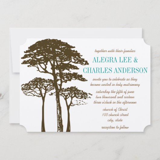 Bruine eekbomen Weddenschappen Kaart (Voorkant)