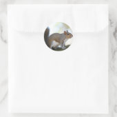 Bruine eekhoorn ronde sticker (Tas)