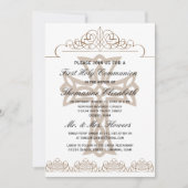 Bruine Eerste Heilige Communistische Kruisuitnodig Kaart (Voorkant)