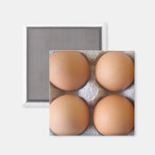 Bruine eieren magneet (Voorkant / Achterkant)