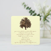 Bruine eik Invitaties Kaart (Staand voorkant)