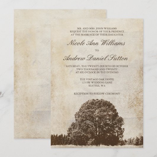  bruine eik - Weddenschappen Kaart (Voorkant / Achterkant)