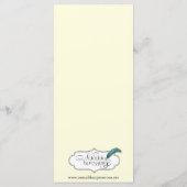  bruine eikenboom op crème bruiloft Menu (Achterkant)