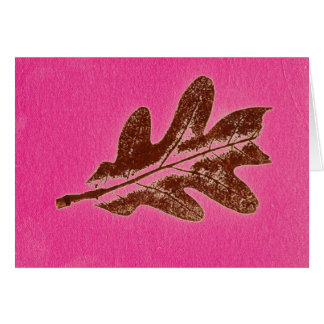 "Bruine eikenhout #2 Roze" Land Wenskaart