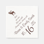  bruine elanden papieren servetten (Voorkant)