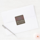 bruine elegante bruiloft sticker (Envelop)