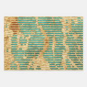 Bruine Emerald Gouden Kerstboom Sparkle Inpakpapier Vel (Voorkant 2)