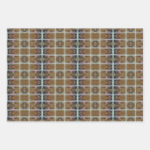 Bruine en beige aardtoon inpakpapier vel (Voorkant 3)