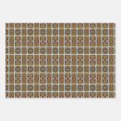 Bruine en beige aardtoon inpakpapier vel (Voorkant 2)