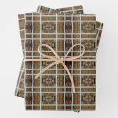 Bruine en beige aardtoon inpakpapier vel (In situ)