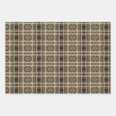 Bruine en beige aardtoon inpakpapier vel (Voorkant)