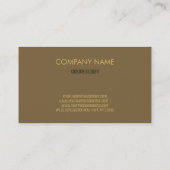 Bruine en beige geometrische vormen visitekaartje (Achterkant)
