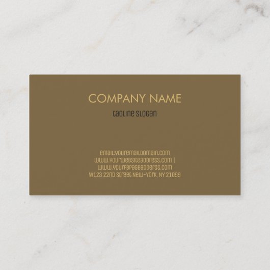 Bruine en beige geometrische vormen visitekaartje (Achterkant)