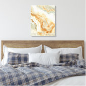 Bruine en beige steen textuur canvas afdruk (Insitu (Slaapkamer))