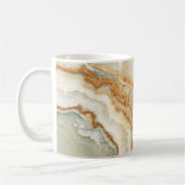 Bruine en beige steen textuur koffiemok (Links)