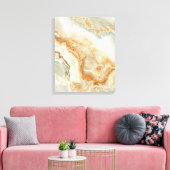 Bruine en beige steentextuur canvas afdruk (Insitu (Woonkamer))