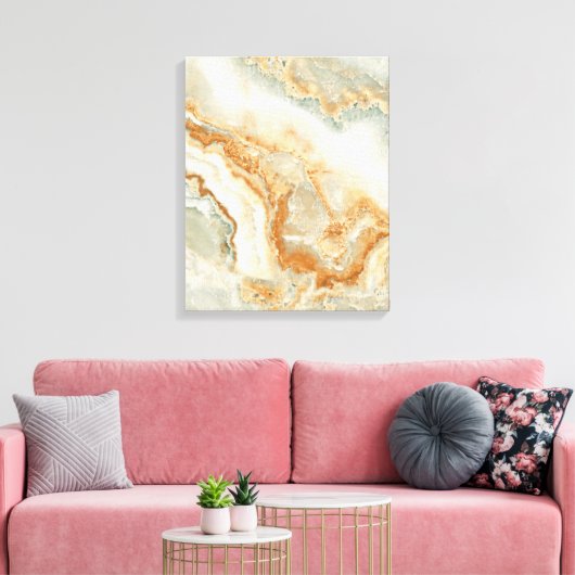 Bruine en beige steentextuur canvas afdruk (Insitu (Woonkamer))