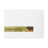 bruine en beige zeeplabels adreslabel wikkel (Voorkant)