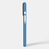 Bruine en blauwe candy strepen Case-Mate iPhone case (Achterkant / Links)